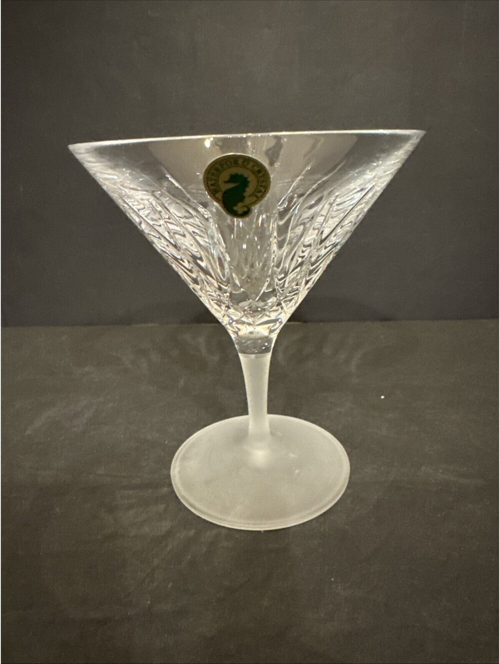 Waterford Crystal Lismore Arcus Martini Glass NWOB 5.5” H By 4.75” W
